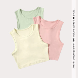 Moldes PDF Croptop elástico